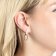 Leonardo 024268 Women's Hoop Earrings Mathilde Gold Tone Stainless Steel Image 3