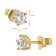 trendor 68735 Women's Earrings 925 Silver Gold Plated Zirconia Studs 6