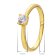 trendor 68715 Damenring 925 Silber Goldplattiert mit Zirkonias 5