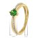trendor 68842 Women's Ring Gold 333/8K With Synthetic Emerald And Zirconia 6
