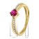 trendor 68796 Damenring Gold 333/8K mit synthetischem Rubin und Zirkonias 4