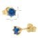 trendor 68788 Women's Earrings Gold 333/8K With Synthetic Sapphire 5