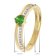 trendor 68816 Women's Ring Gold 333 With Synthetic Emerald And Cubic Zirconia 4