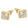trendor 68821 Stud Earrings 925 Silver Gold Plated Cubic Zirconia 2