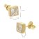 trendor 68821 Stud Earrings 925 Silver Gold Plated Cubic Zirconia 5
