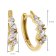 trendor 68829 Women's Hoop Earrings Gold Plated 925 Silver with Cubic Zirconia 5