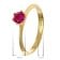 trendor 68772 Damenring Gold 333/8K mit synthetischem Rubin Ø 4,5 mm 4