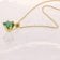 trendor 68854 Women's Necklace 925 Silver Gold Plated With Synthetic Emerald 3