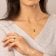 trendor 68854 Women's Necklace 925 Silver Gold Plated With Synthetic Emerald 5