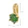 trendor 68854 Women's Necklace 925 Silver Gold Plated With Synthetic Emerald 7