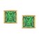 trendor 68857 Women's Earrings Gold Plated Silver With Synthetic Emerald 2