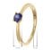 trendor 68892 Ladies' Ring 925 Silver Gold-Plated With Synthetic Sapphire 5