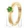 trendor 68990 Ladies' Ring 925 Silver Gold Plated With Synthetic Emerald 4