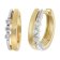 trendor 28009 Women's Hoop Earrings Gold-Plated 925 Silver With Cubic Zirconia 1
