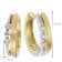 trendor 28009 Women's Hoop Earrings Gold-Plated 925 Silver With Cubic Zirconia 5