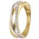 trendor 28016 Damenring 925 Silber Vergoldet Bicolor Zirkonia-Ring 1