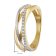 trendor 28016 Damenring 925 Silber Vergoldet Bicolor Zirkonia-Ring 4