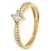 trendor 28030 Damenring 925 Silber Vergoldet Zirkonia-Ring 1