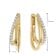 trendor 28038 Women's Hoop Earrings Gold-Plated 925 Silver With Cubic Zirconia 5