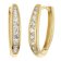 trendor 28039 Women's Hoop Earrings Gold-Plated Silver With Cubic Zirconia 1