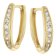 trendor 28039 Women's Hoop Earrings Gold-Plated Silver With Cubic Zirconia 2