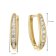trendor 28039 Women's Hoop Earrings Gold-Plated Silver With Cubic Zirconia 5