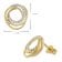 trendor 28043 Women's Stud Earrings Gold-Plated 925 Silver With Cubic Zirconia 5