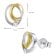 trendor 28045 Damen-Ohrringe 925 Silber Bicolor Zirkonia-Ohrstecker 5