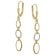 trendor 28077 Women's Drop Earrings Gold-Plated Silver With Cubic Zirconia 2