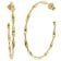 trendor 28164-40 Women's Hoop Earrings Gold Plated Silver 925 ⌀ 40 mm 1