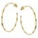 trendor 28164-40 Women's Hoop Earrings Gold Plated Silver 925 ⌀ 40 mm 2