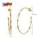 trendor 28164-40 Women's Hoop Earrings Gold Plated Silver 925 ⌀ 40 mm 5