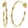 trendor 28164-30 Ladies' Hoop Earrings Gold Plated Silver 925 ⌀ 30 mm 1