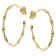 trendor 28164-30 Ladies' Hoop Earrings Gold Plated Silver 925 ⌀ 30 mm 2