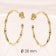 trendor 28164-30 Ladies' Hoop Earrings Gold Plated Silver 925 ⌀ 30 mm 3