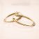 trendor 28185 Damen-Ohrringe Gold 585 / 14K Ovale Creolen Ø 31 mm 3