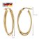 trendor 28185 Damen-Ohrringe Gold 585 / 14K Ovale Creolen Ø 31 mm 4