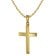 trendor 75543 Kreuz-Anhänger 24 mm Gold 585 + Silberkette goldplattiert 1