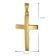 trendor 75543 Kreuz-Anhänger 24 mm Gold 585 + Silberkette goldplattiert 6