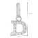 trendor 28240-D Damen-Kette mit Buchstabe D 925 Silber Rhodiniert 5