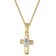 trendor 28385 Kreuz für Kinder Gold 585/14K Bicolor + Vergoldete Silberkette 1