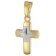 trendor 28385 Kreuz für Kinder Gold 585/14K Bicolor + Vergoldete Silberkette 2