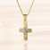 trendor 28385 Kreuz für Kinder Gold 585/14K Bicolor + Vergoldete Silberkette 4