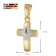 trendor 28385 Kreuz für Kinder Gold 585/14K Bicolor + Vergoldete Silberkette 6