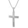 trendor 60705 Silver Cross Pendant Men's Necklace 1