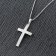 trendor 60705 Silver Cross Pendant Men's Necklace 3