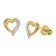 trendor 28464 Women's Heart Stud Earrings 333 / 8K Gold Two-Colour Ø 6 mm 1