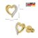 trendor 28464 Women's Heart Stud Earrings 333 / 8K Gold Two-Colour Ø 6 mm 4