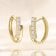 trendor 28537 Women's Hoop Earrings Gold-Plated 925 Silver 3