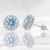 Acalee AC8793-02 Women's Earrings 925 Silver Cubic Zirconia Blue 4